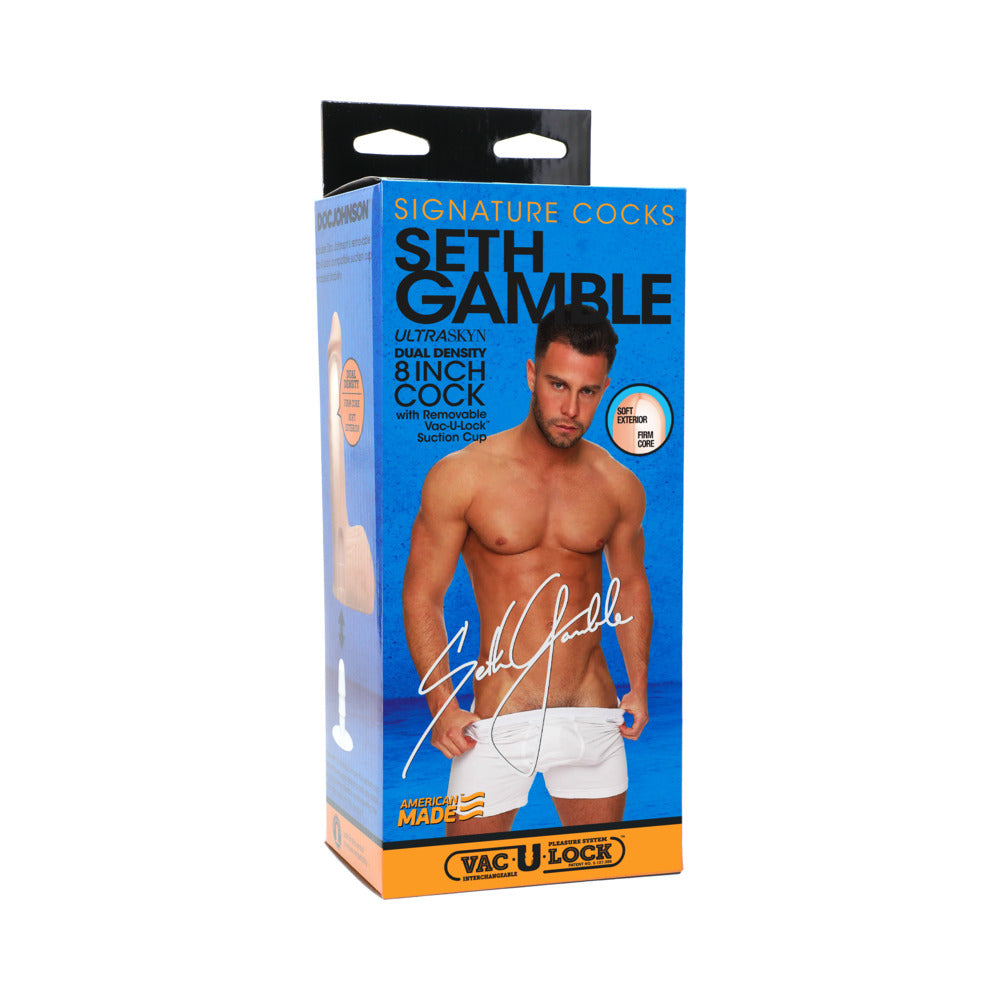 Signature Cocks Seth Gamble 8-Inches ULTRASKYN Cock with Removable Vac-U-Lock Suction Cup
