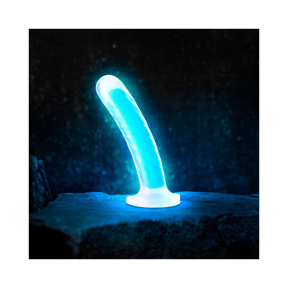 Neo Elite Glow in the Dark Tao 7 inches Dual-Density Dildo Neon Blue