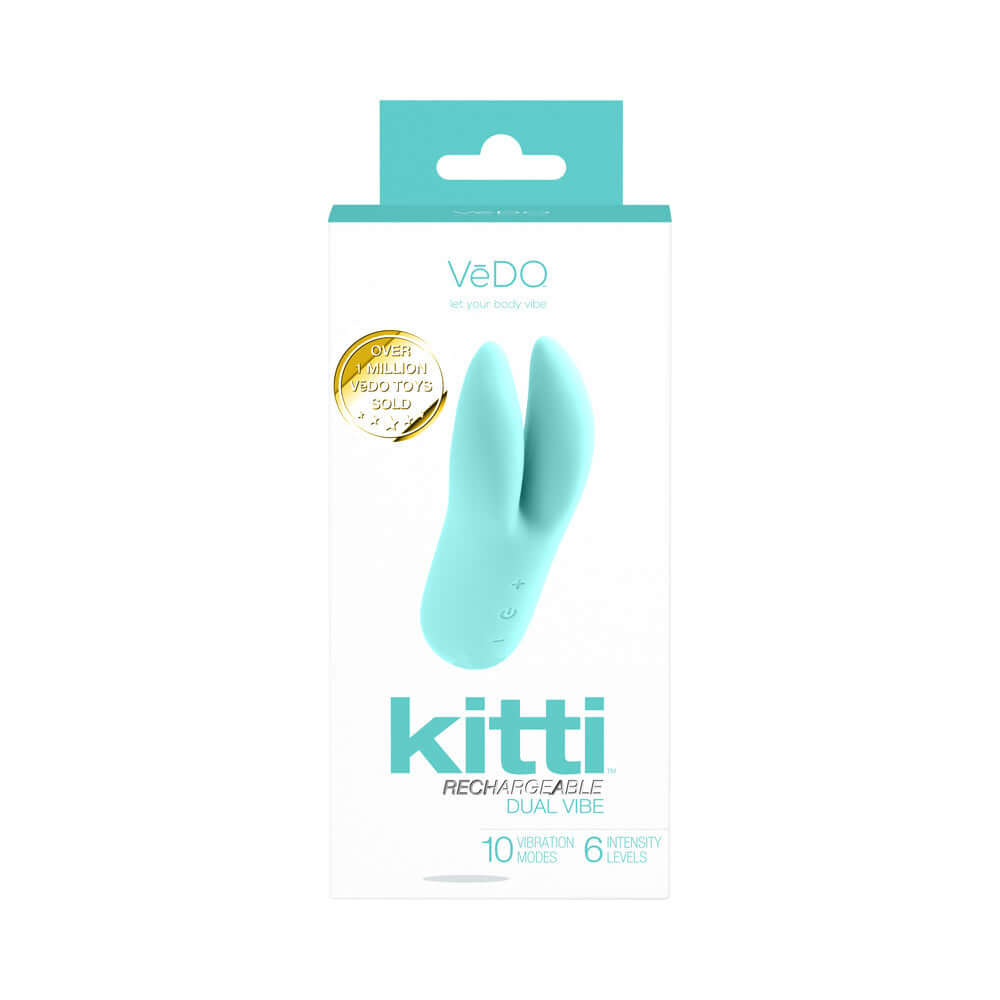 VeDO Kitti Rechargeable Dual Vibe Tease Me Turquoise