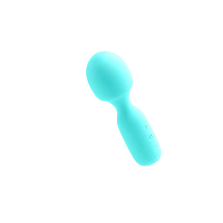 VeDO Wini Rechargeable Mini Wand Tease Me Turquoise in a vibrant turquoise color with a sleek design.