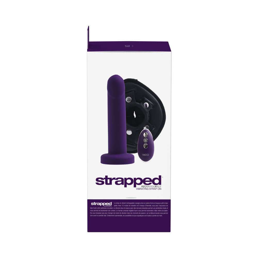 VeDO Strapped Rechargeable Vibrating Strap-On Deep Purple