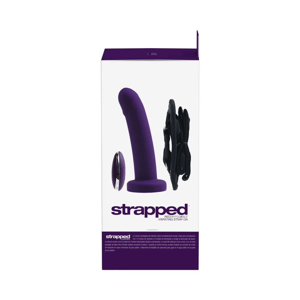 VeDO Strapped Rechargeable Vibrating Strap-On Deep Purple