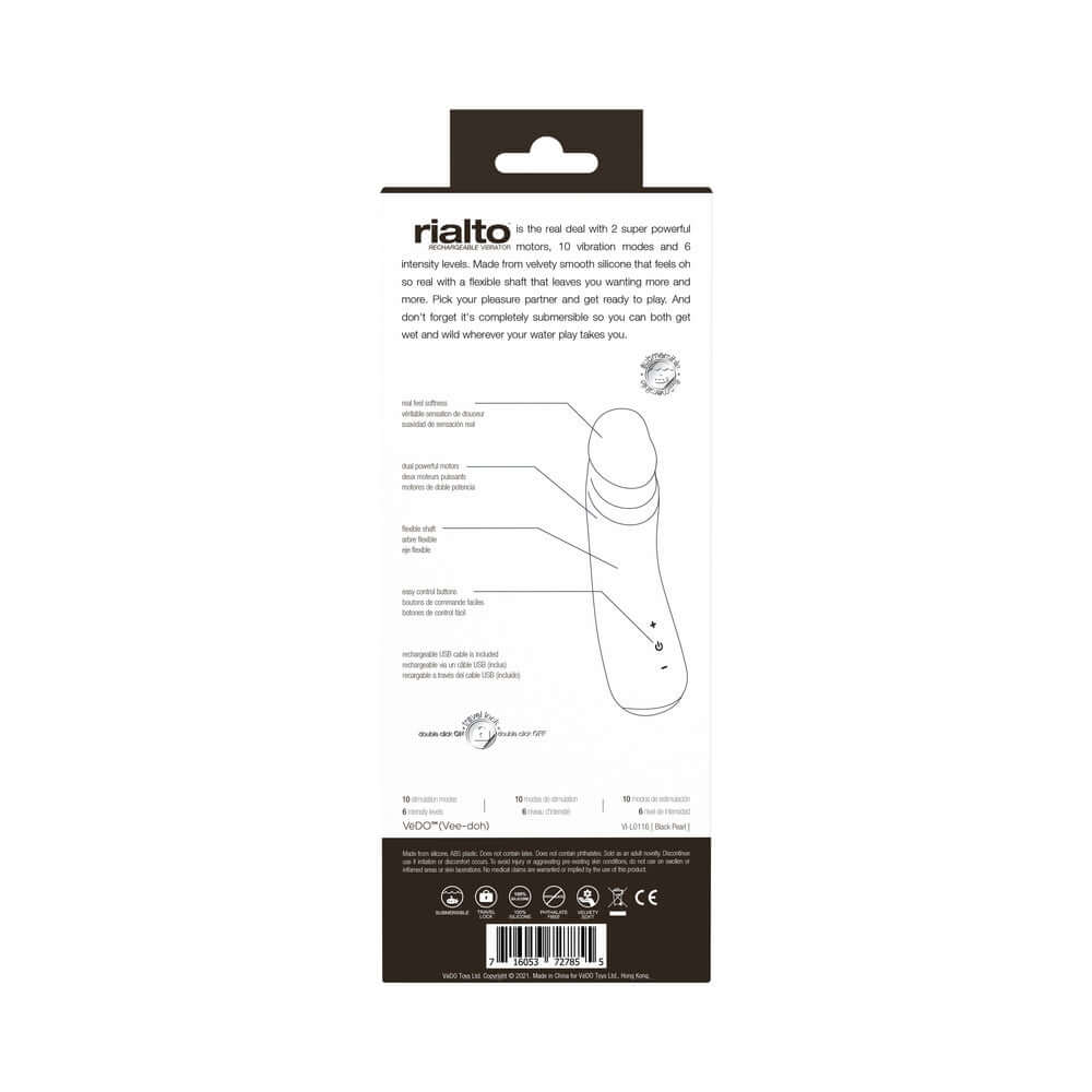 VeDO Rialto Rechargeable Vibe Black Pearl