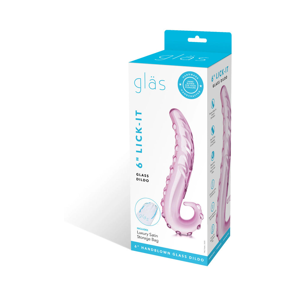 Glas 6 inches Lick-It Glass Dildo Pink