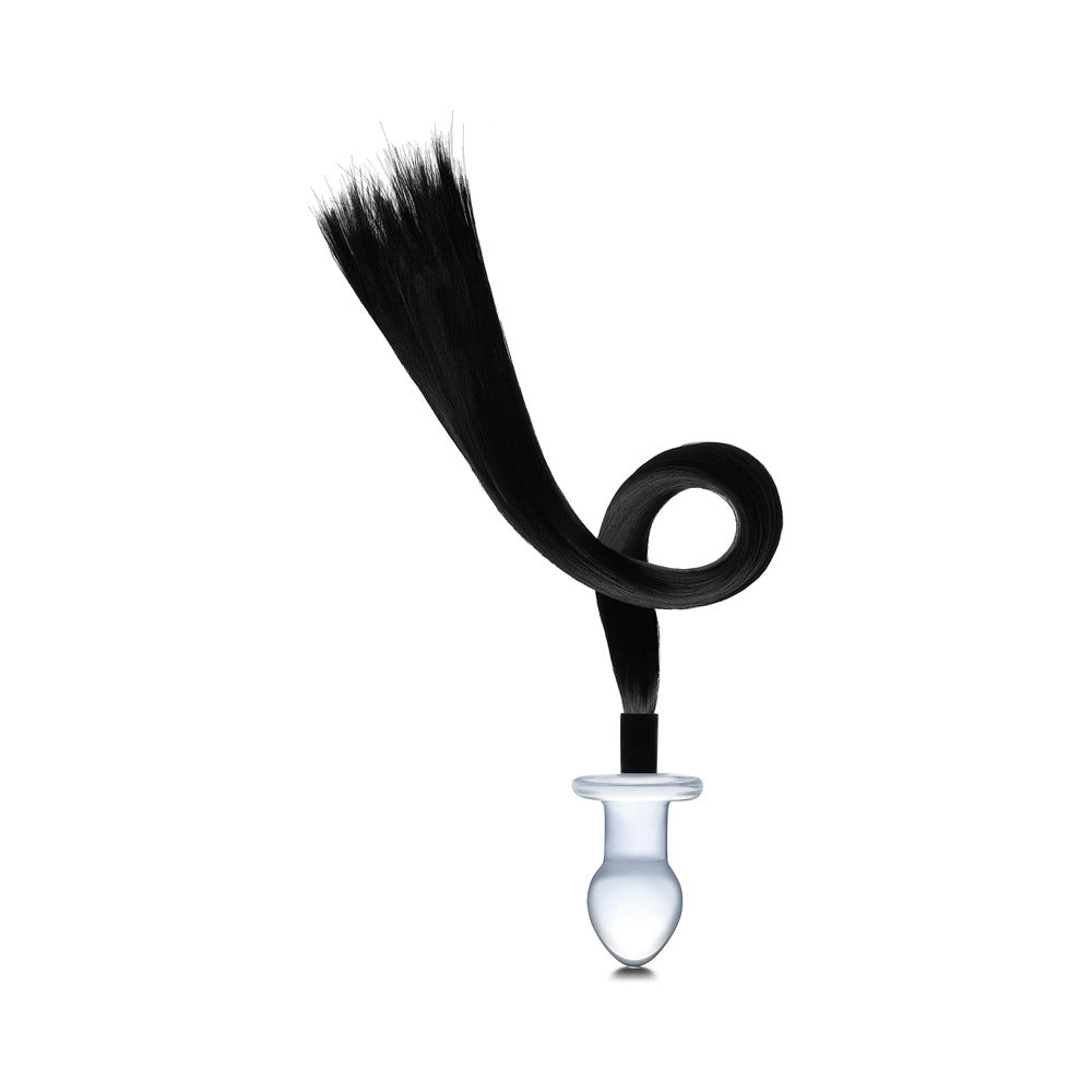 Glas 3 inches Horse Tail Glass Butt Plug