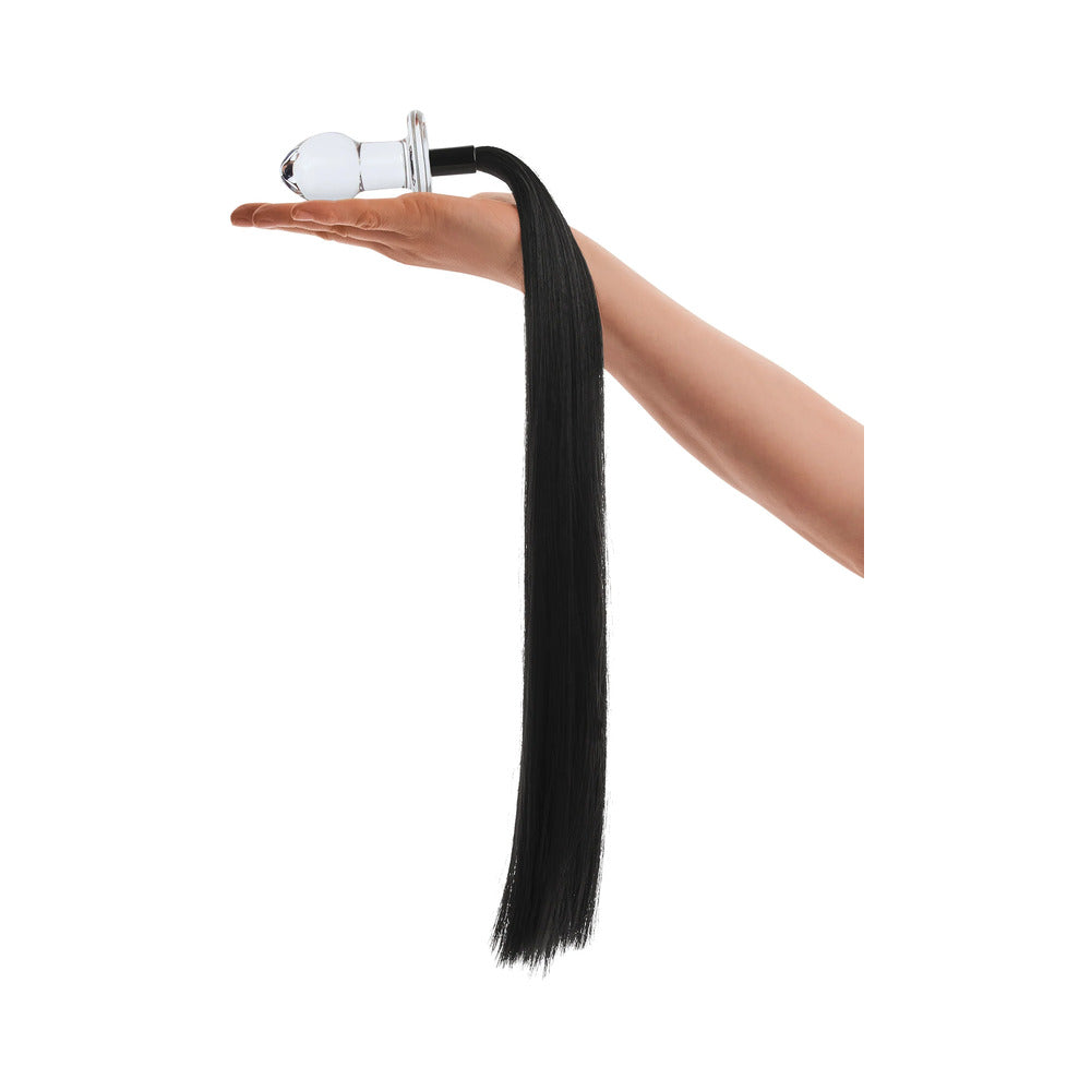 Glas 3 inches Horse Tail Glass Butt Plug