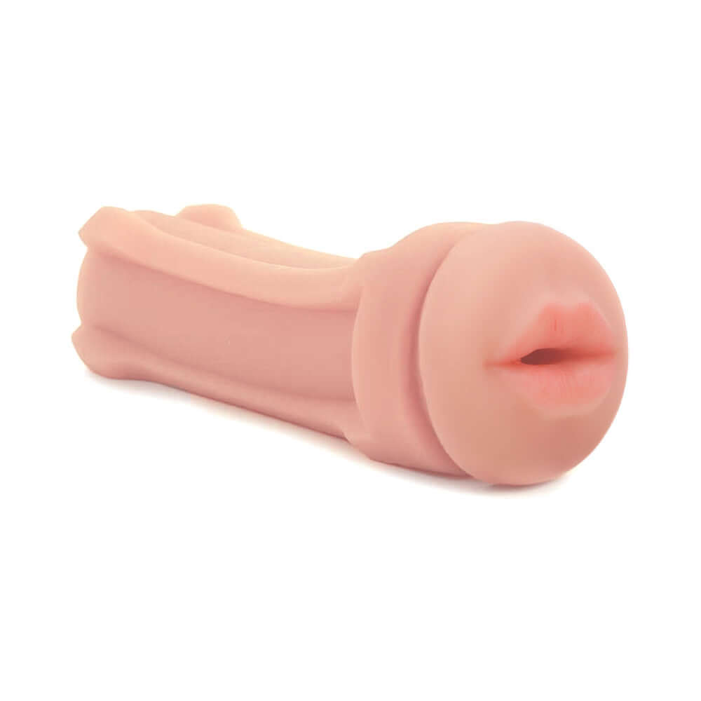 Happy Ending Self-lubricating Shower Stroker Mouth in a realistic design for convenient wet play.