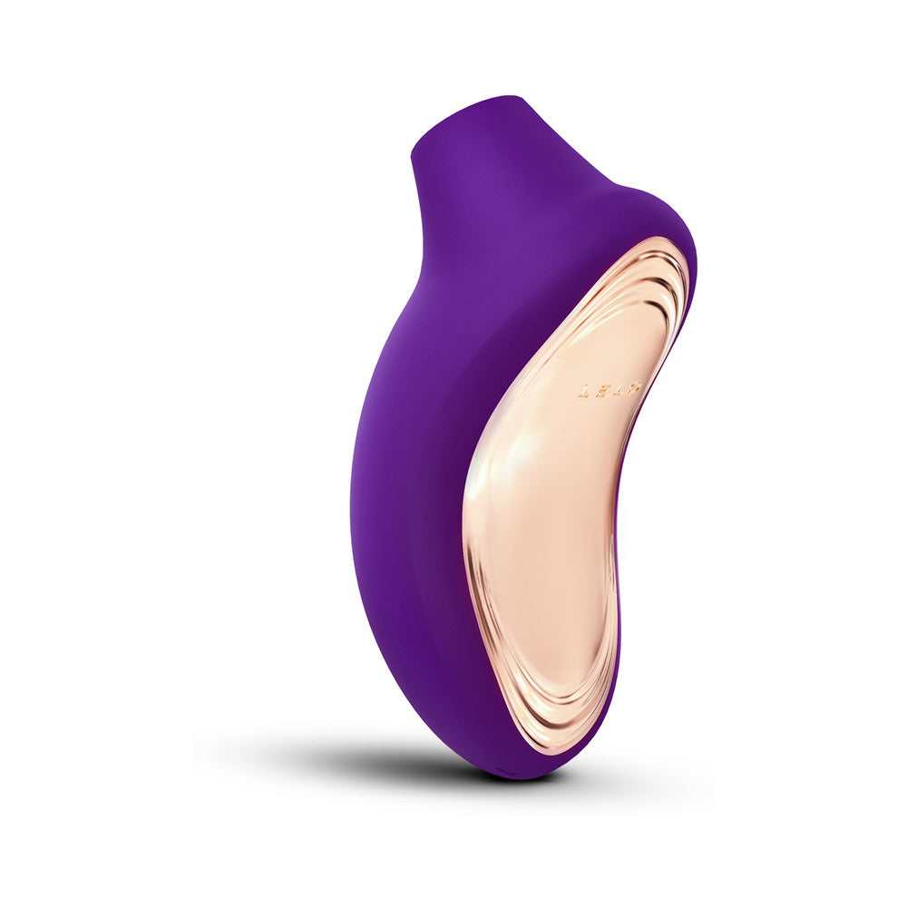 LELO SONA 2 Cruise Rechargeable Clitoral Stimulator Purple angled view showcasing its sleek design.