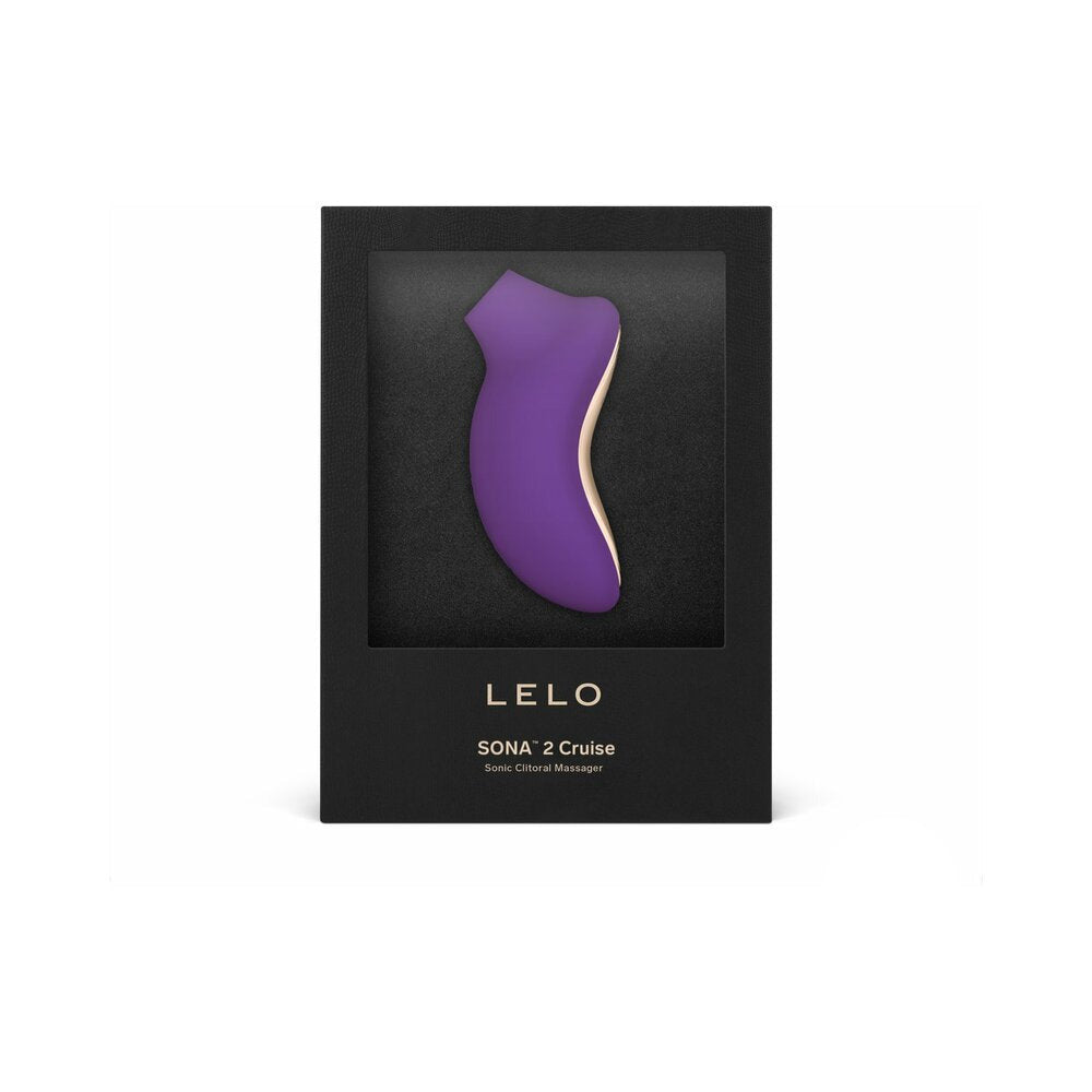 LELO SONA 2 Cruise Rechargeable Clitoral Stimulator Purple packaging with sleek design.