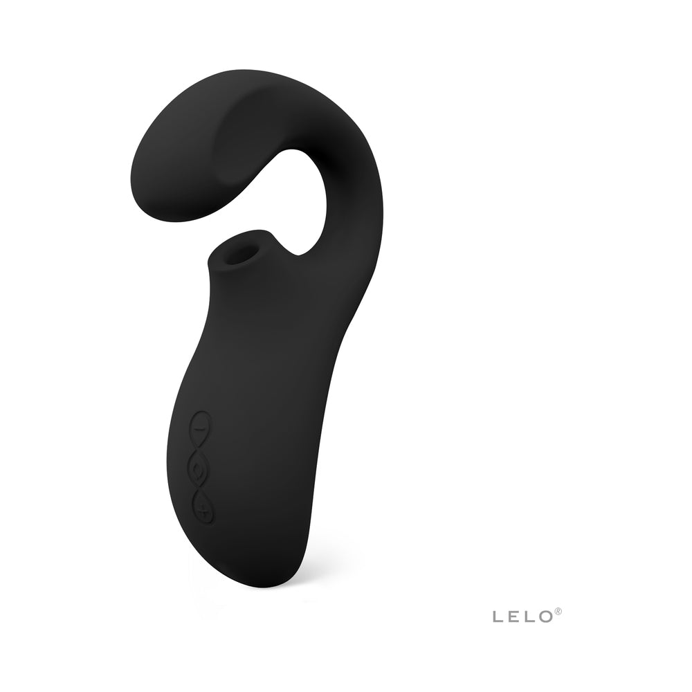 LELO ENIGMA Suction Dual Stimulator Black for clitoral and G-spot stimulation in an elegant design.