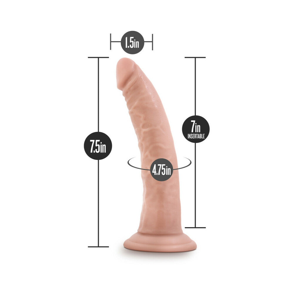 Dr. Skin Glide Realistic 7.5 inches Self-Lubricating Dildo Beige