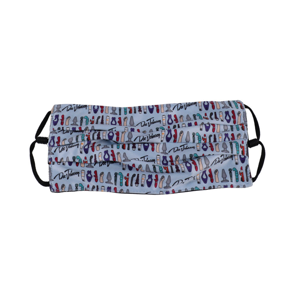 DJ Reversible & Adjustable Face Mask Blue Toy Pattern