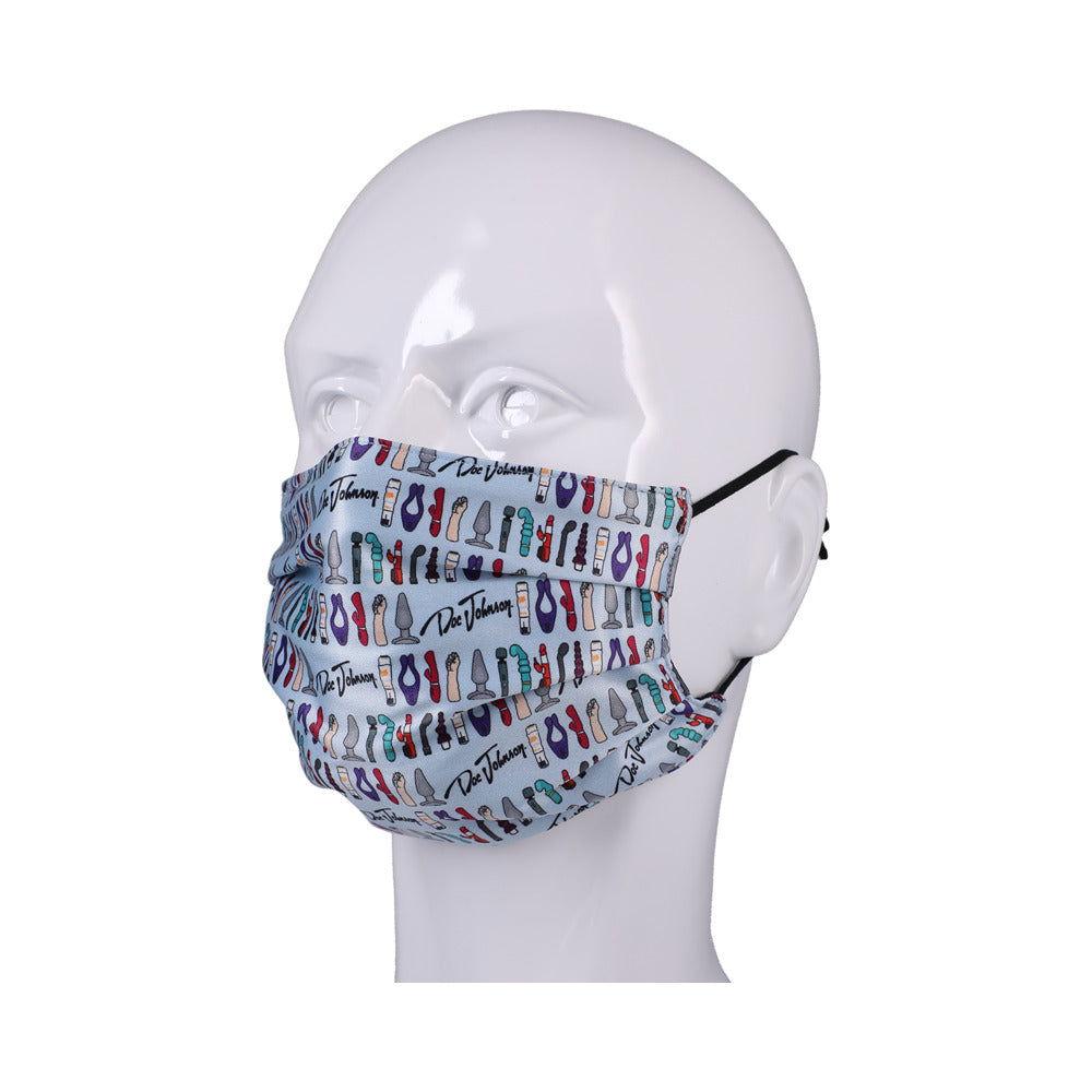 DJ Reversible & Adjustable Face Mask Blue Toy Pattern