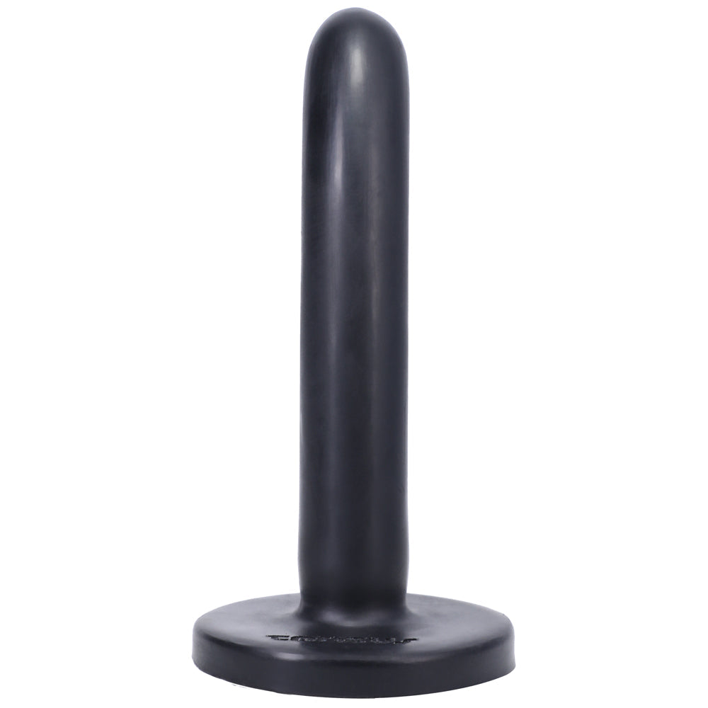 Tantus Silk Small Dildo Onyx in sleek black silicone, designed for beginner-friendly pleasure and exploration.