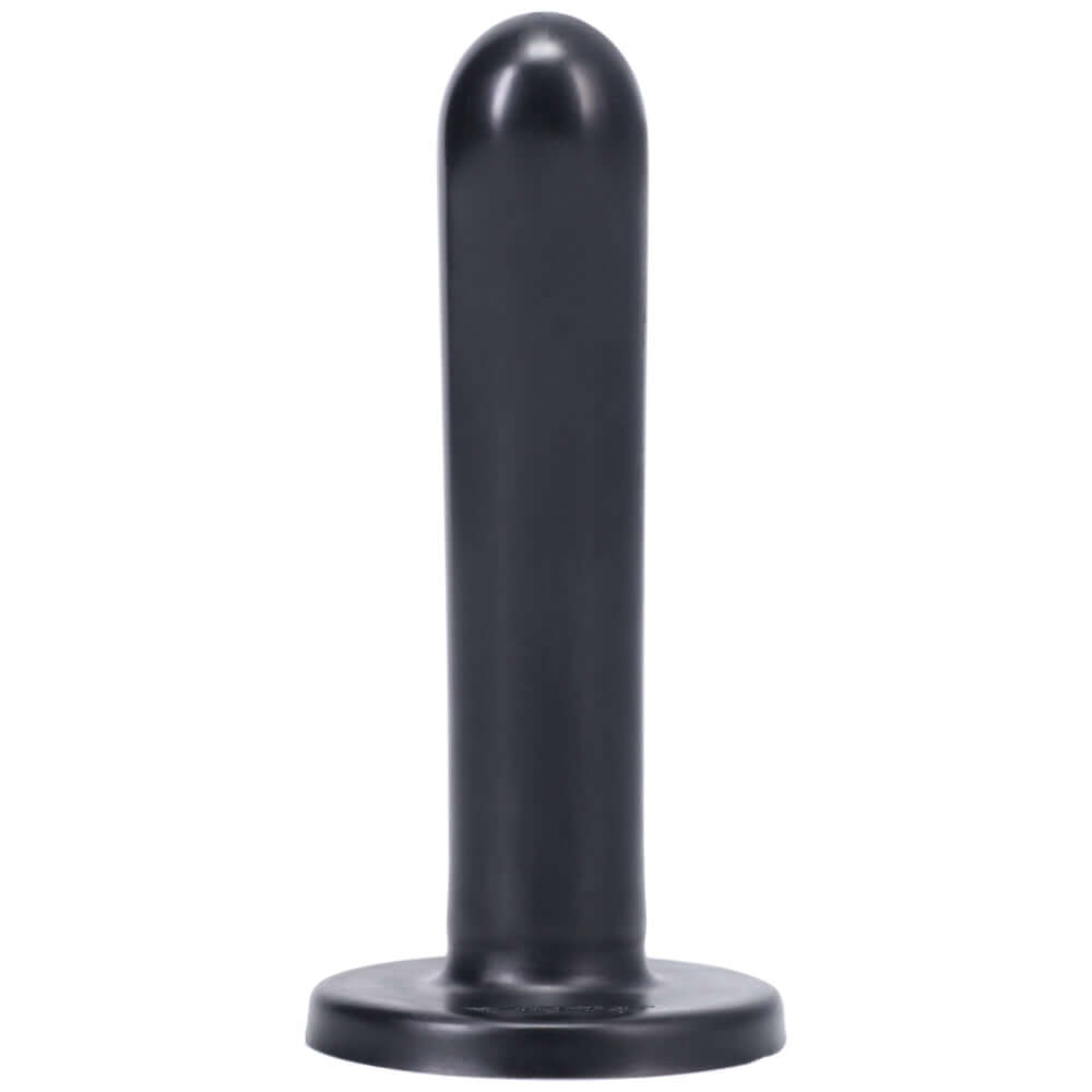 Tantus Silk Medium Dildo Onyx featuring a sleek silicone design, ideal for beginners and experienced users.