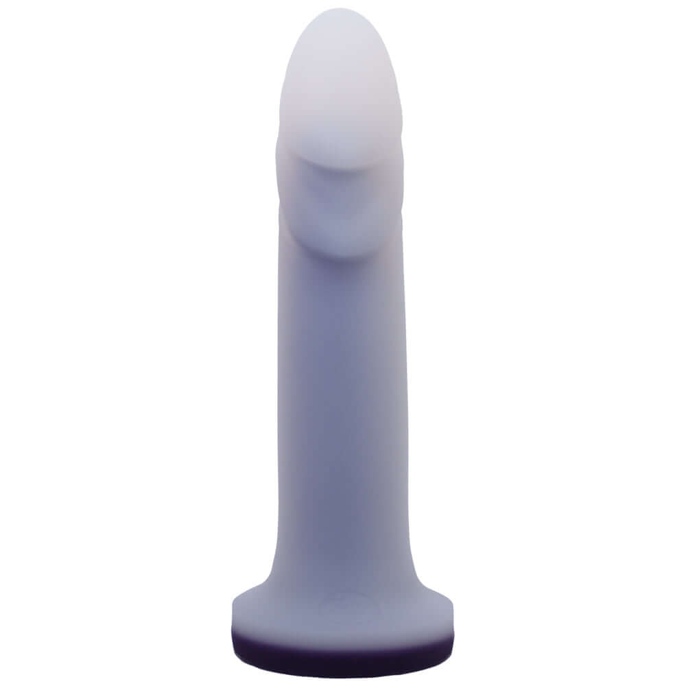 Tantus Flurry O2 Dual Density G-Spot Dildo Twilight in soft twilight gradient color.
