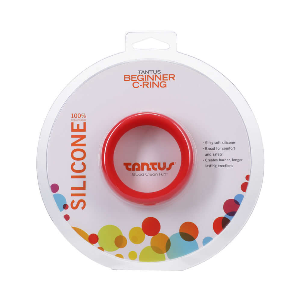 Tantus Beginner C-Ring 2 inches Crimson (Bag)