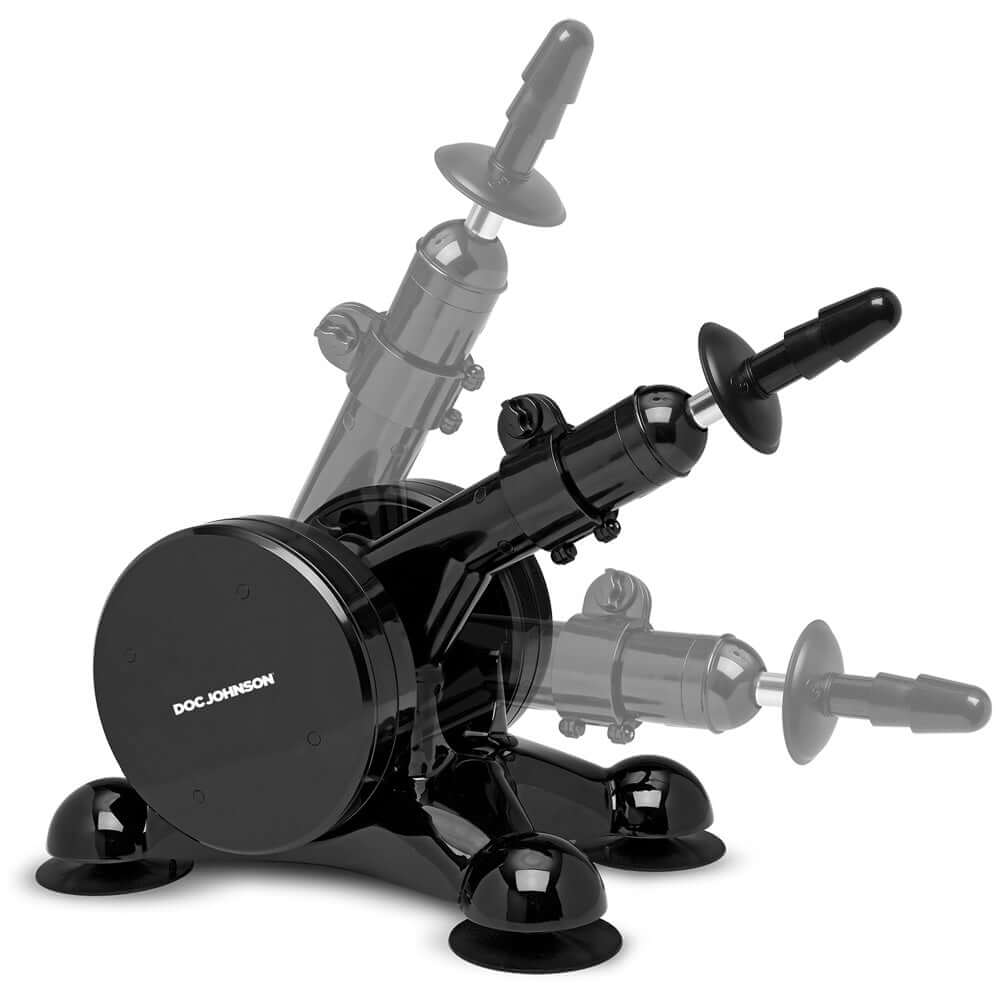 Vac-u-lock Fuck Machine with Remote Black displaying its automated thrusting features.