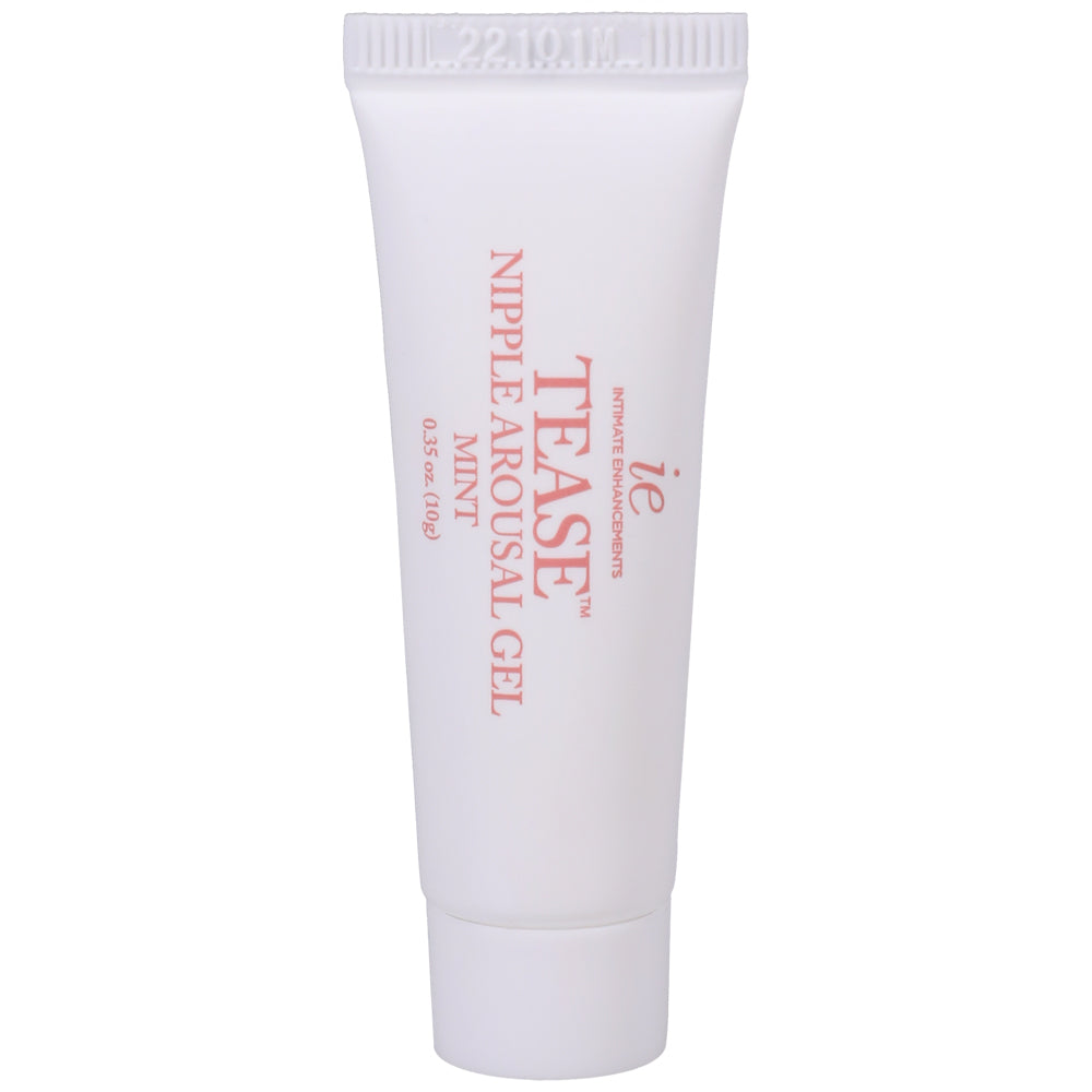 Intimate Enhancements Tease Nipple Arousal Gel Mint 0.35 oz in a white squeeze tube.