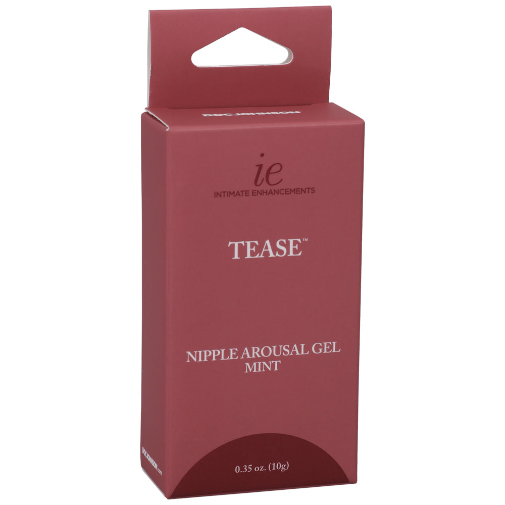 Intimate Enhancements Tease Nipple Arousal Gel Mint 0.35 oz packaging, designed for heightened sensitivity and arousal.