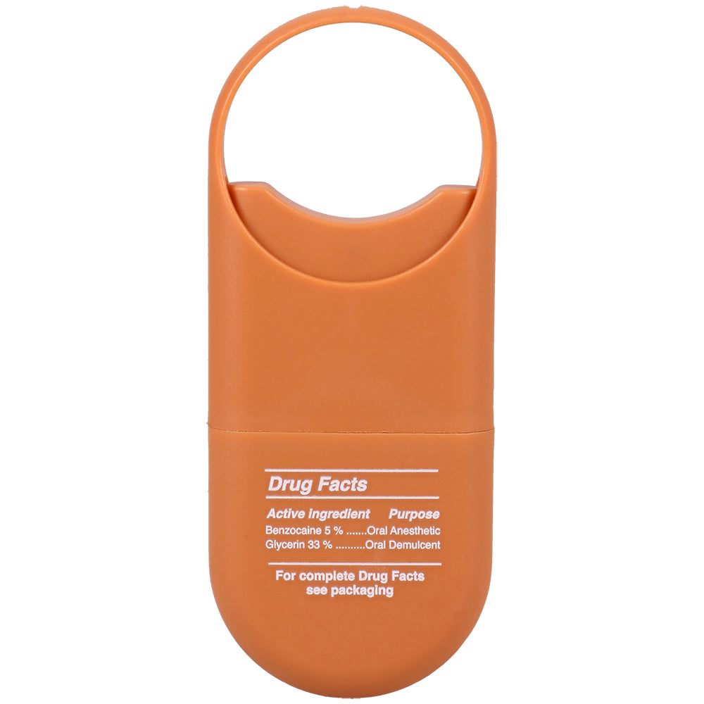 Goodhead Deep Throat Spray To-go Salted Caramel 0.30 Oz packaging, featuring drug facts and ingredients.