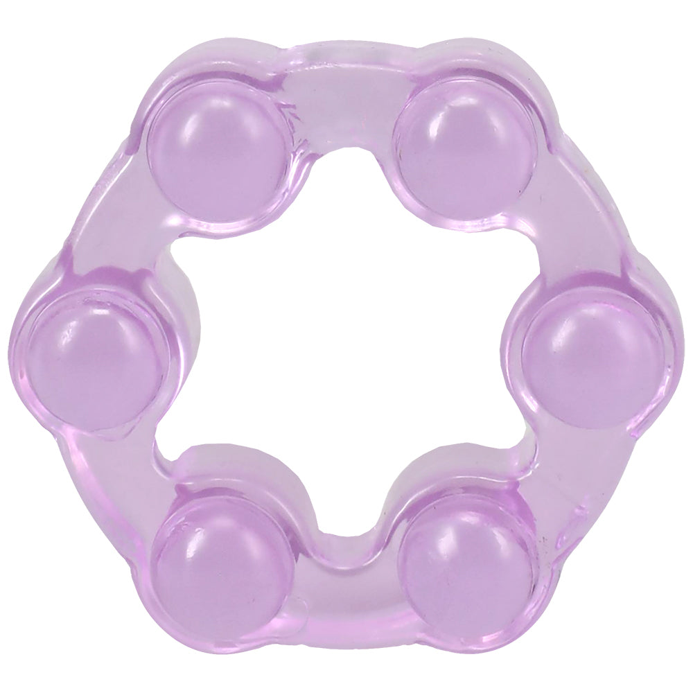 Crystal Jellies Performance Ring Set Purple featuring a chunky textured design for enhanced stimulation.
