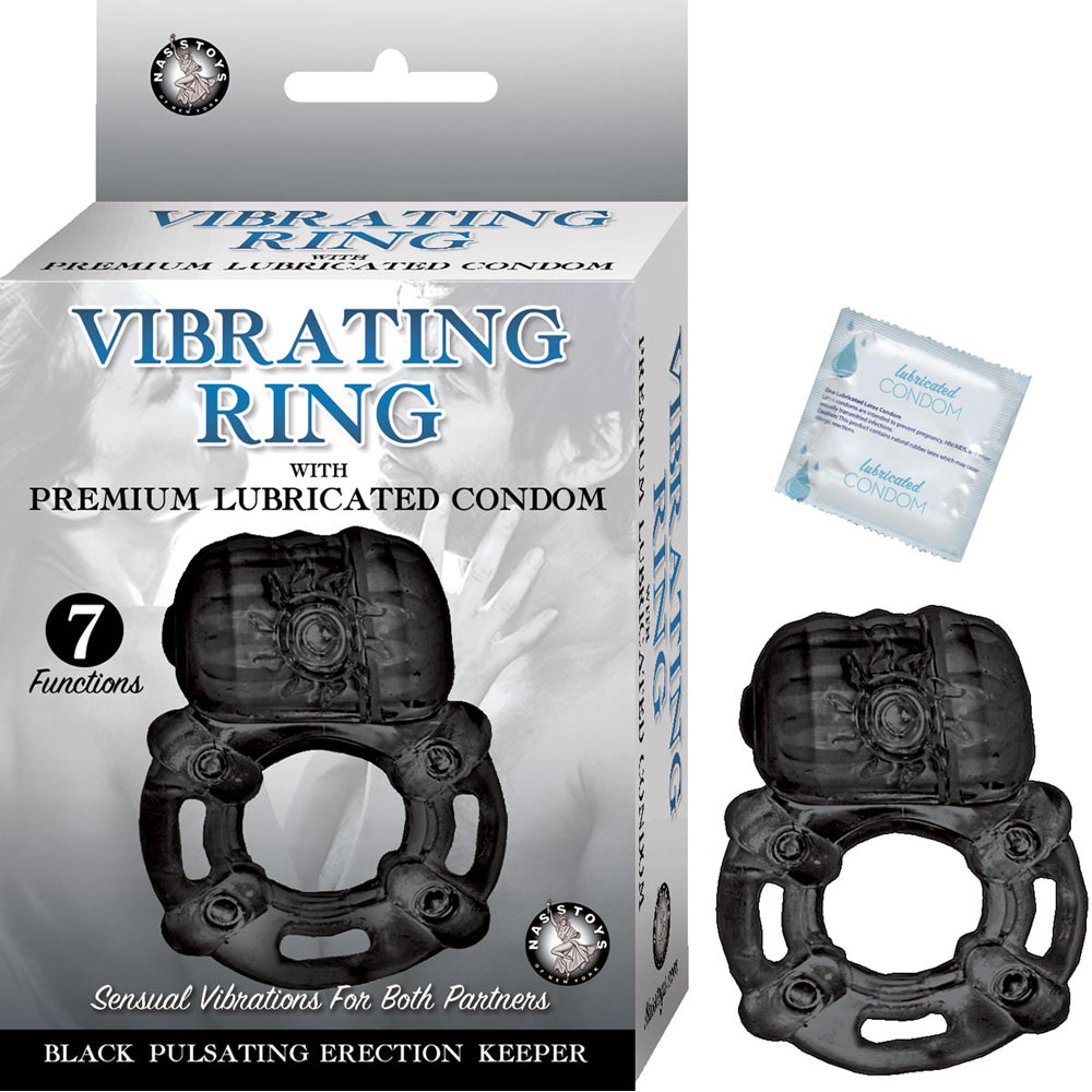 Nasstoys Pulsating Erection Keeper Vibrating Cock Ring Black
