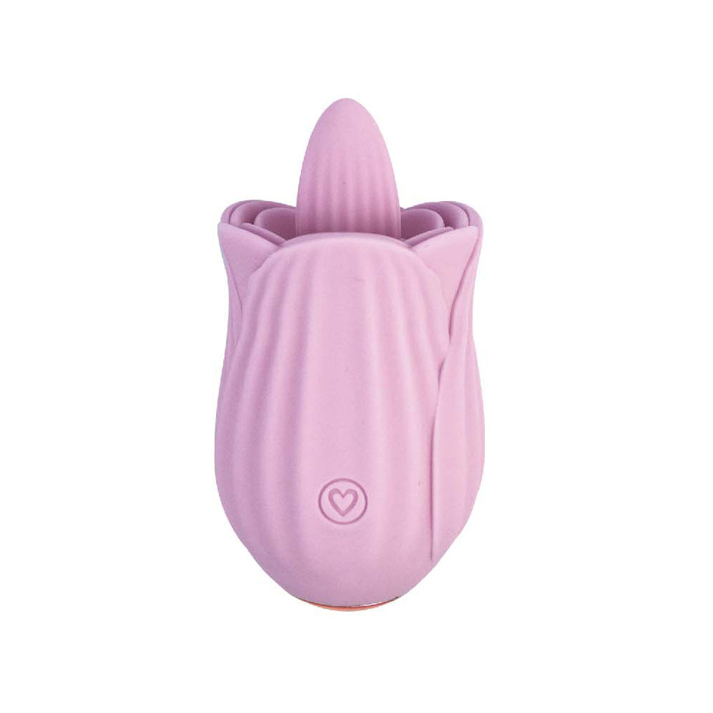 Nasstoys Clit Tastic Arousing Clit Licker Pink in a pink floral design for enhanced clitoral stimulation.