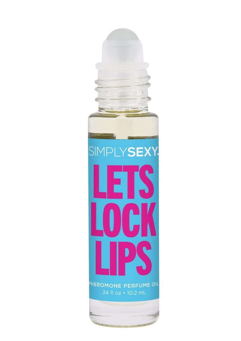 Simply Sexy Pheromone Perfume Oil Lets Lock Lips 0.34 Oz bottle with roll-on applicator.