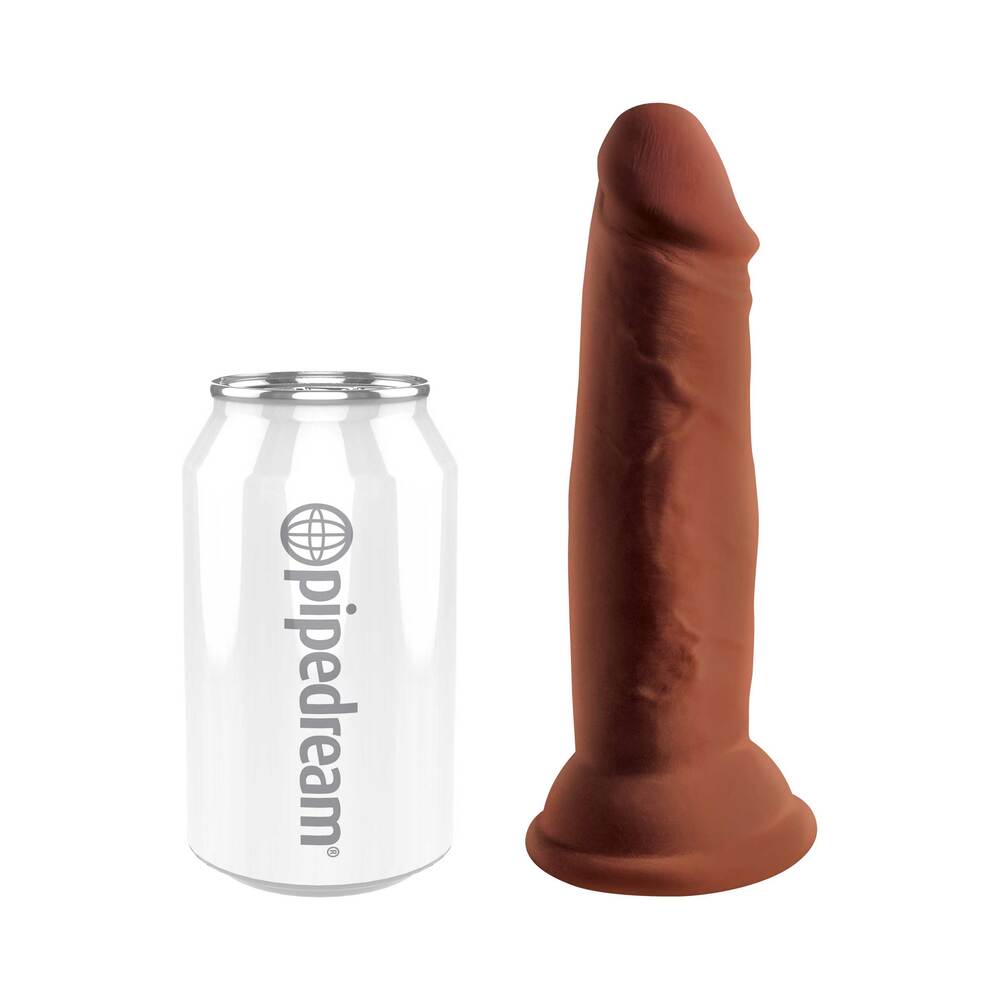 King Cock Plus 6 inches Triple Density Cock Realistic Dildo With Suction Cup Brown