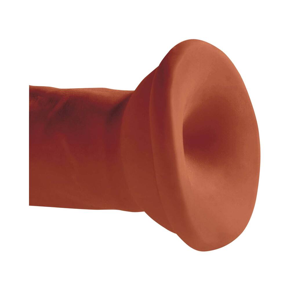 King Cock Plus 6 inches Triple Density Cock Realistic Dildo With Suction Cup Brown