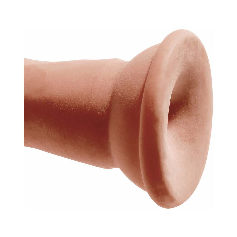 King Cock Plus 7 inches Triple Density Cock Realistic Dildo With Suction Cup Tan