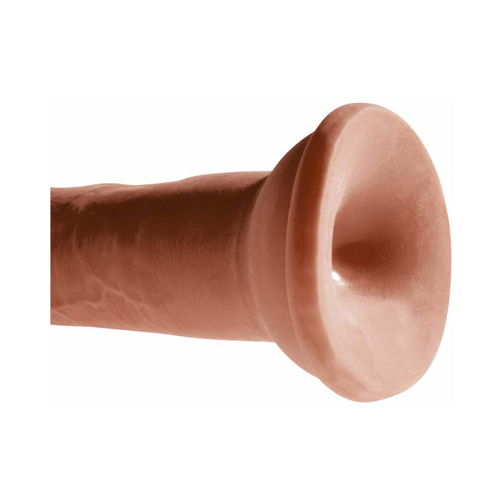 King Cock Plus 8 inches Triple Density Cock Realistic Dildo With Suction Cup Brown
