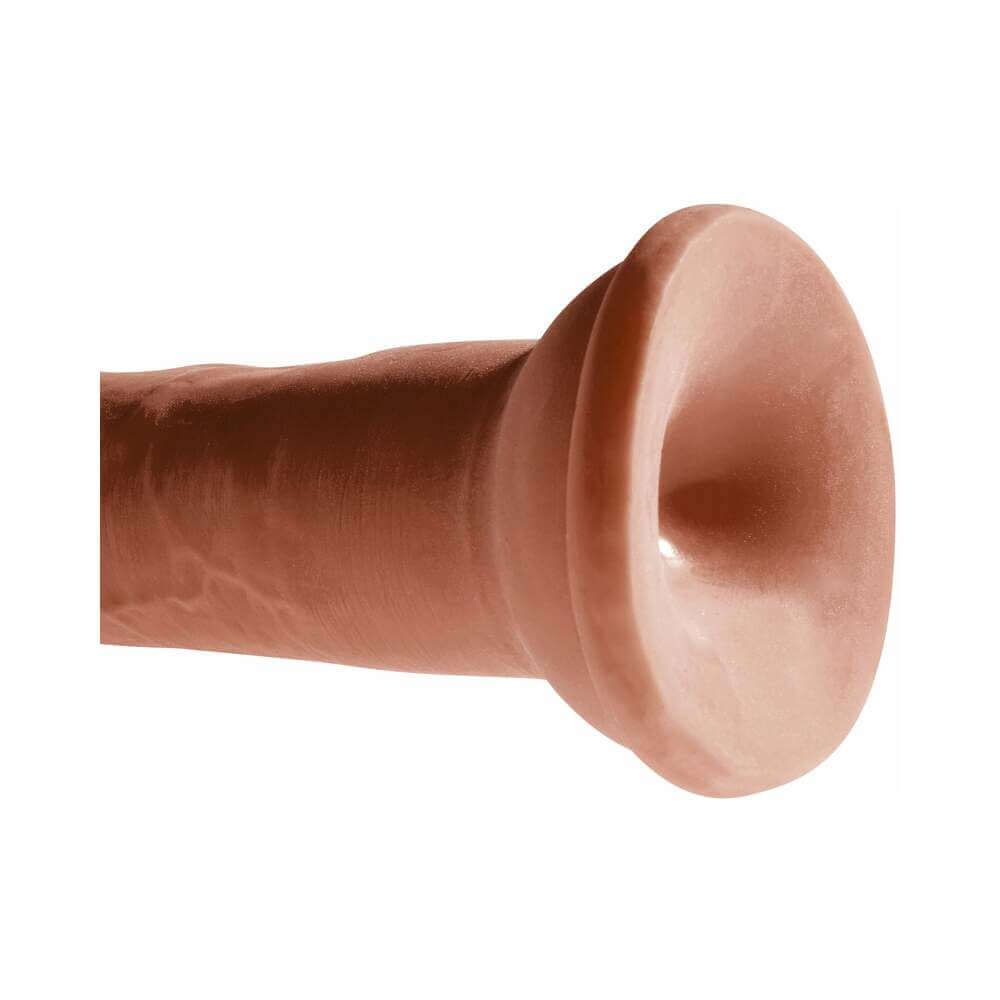King Cock Plus 8 inches Triple Density Cock Realistic Dildo With Suction Cup Brown