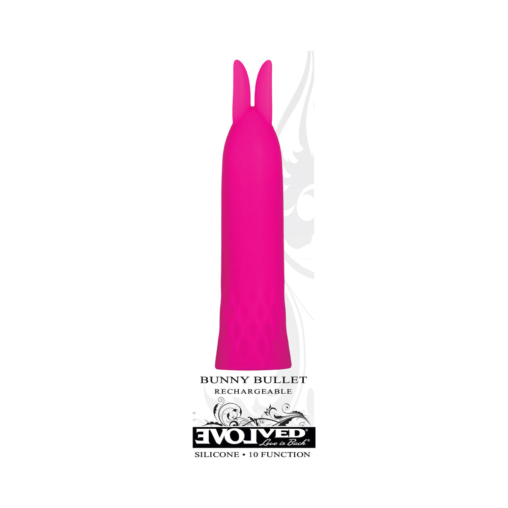 Evolved Bunny Bullet Rechargeable Silicone Vibrator With Ears Pink