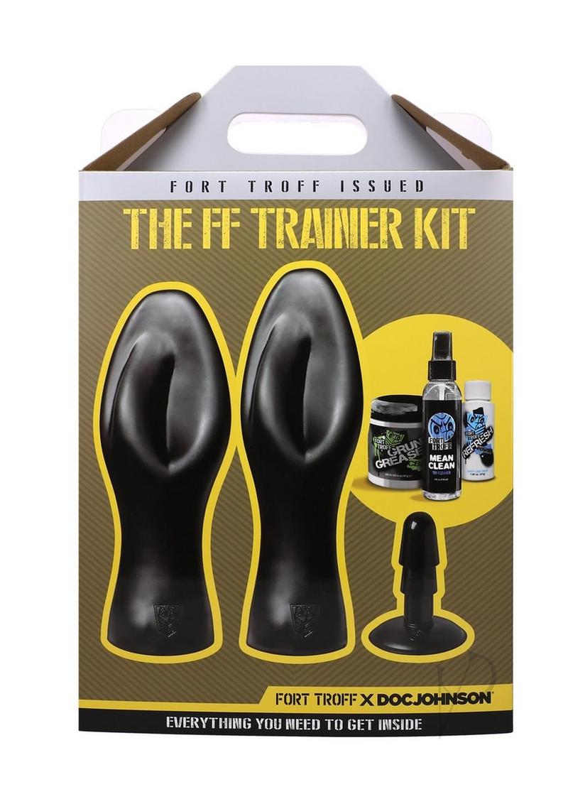 Fort Troff FF Trainer Kit Black packaging featuring sculpted hands and essential cleaning products.