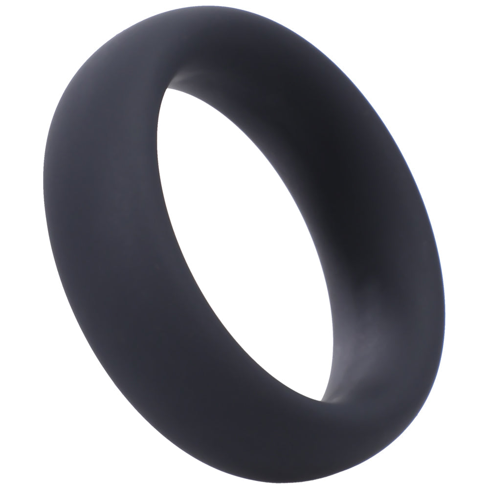 Tantus Intermediate C-Ring 1.875 Inch Onyx, body-safe silicone ring for comfort and control.