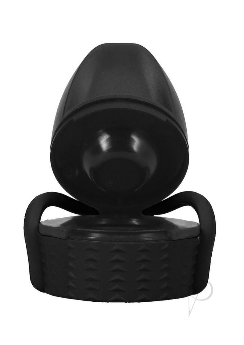 Rock Solid EZ Top Large Leak-Proof Lube Cap Black front view showcasing its ergonomic design and easy dispensing feature.