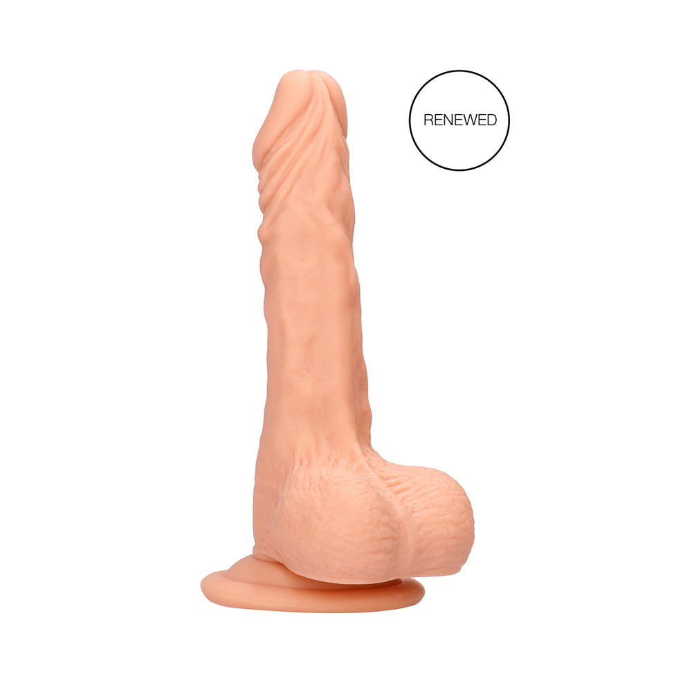 RealRock Realistic 8 inches Dildo With Balls and Suction Cup Beige