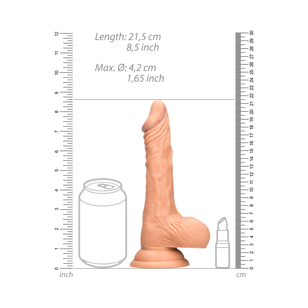 RealRock Realistic 8 inches Dildo With Balls and Suction Cup Beige
