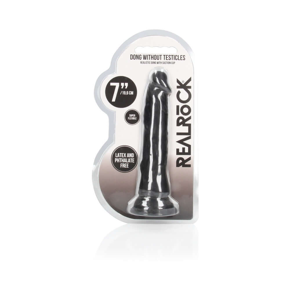 RealRock Realistic 7 inches Dildo With Suction Cup Black