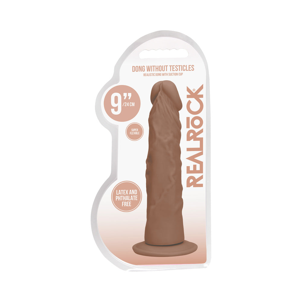 RealRock Realistic 9 inches Dildo With Suction Cup Tan