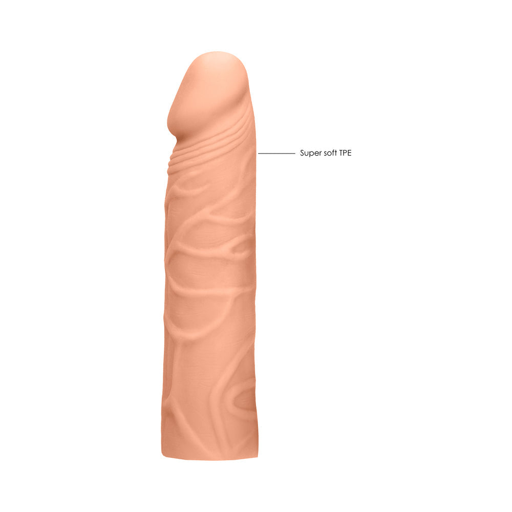 RealRock Realistic Veiny 7 inches Penis Sleeve Extender Beige