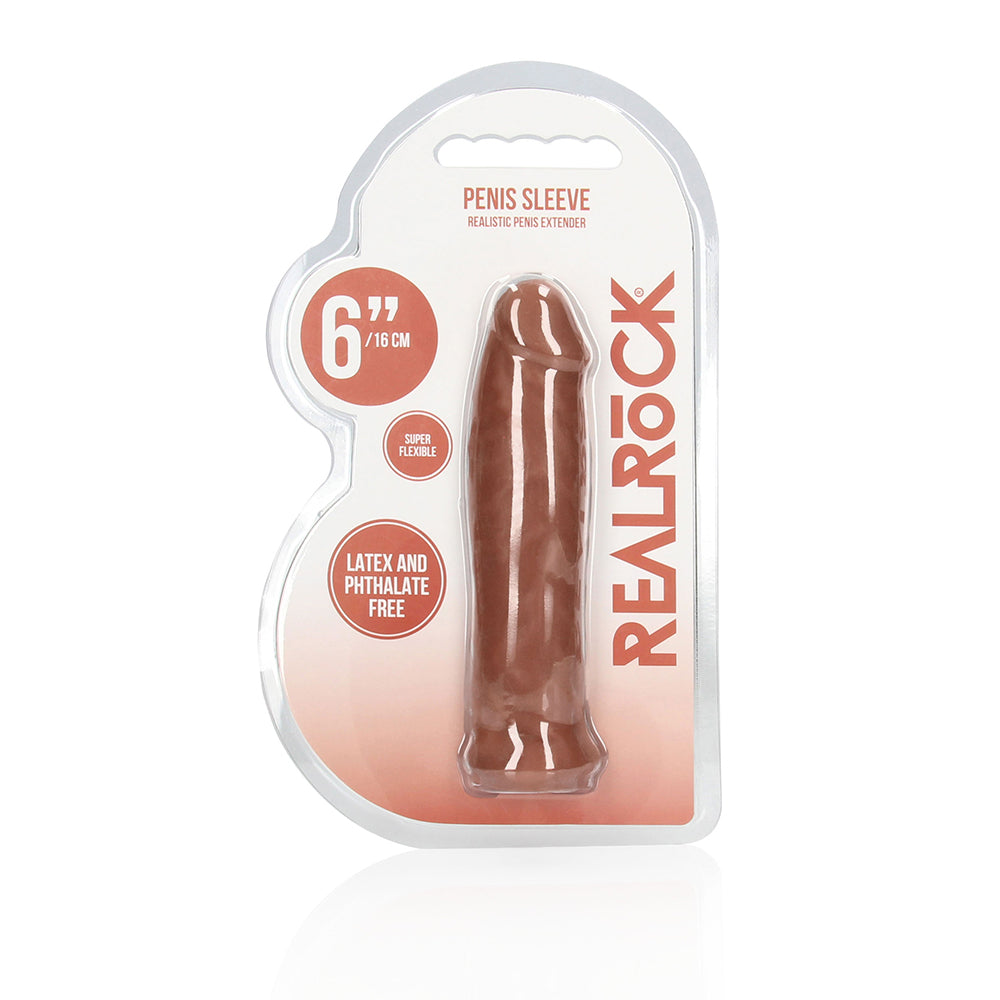 RealRock Realistic 6 inches Penis Sleeve Extender Tan