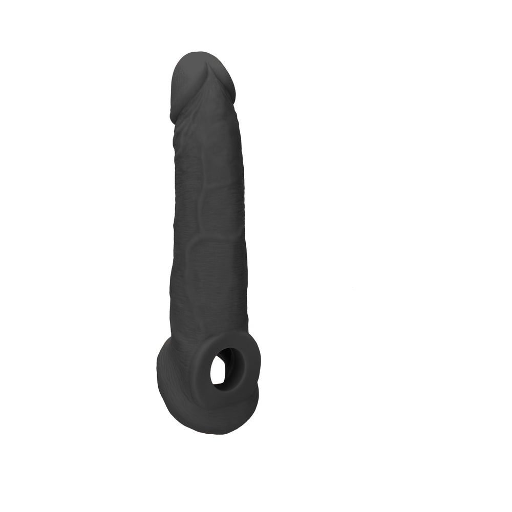 RealRock Realistic 9 inches Penis Sleeve Extender Sling Black