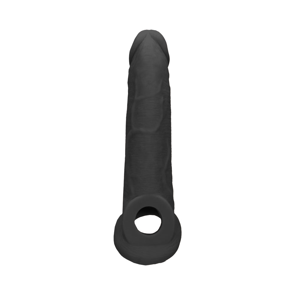 RealRock Realistic 9 inches Penis Sleeve Extender Sling Black
