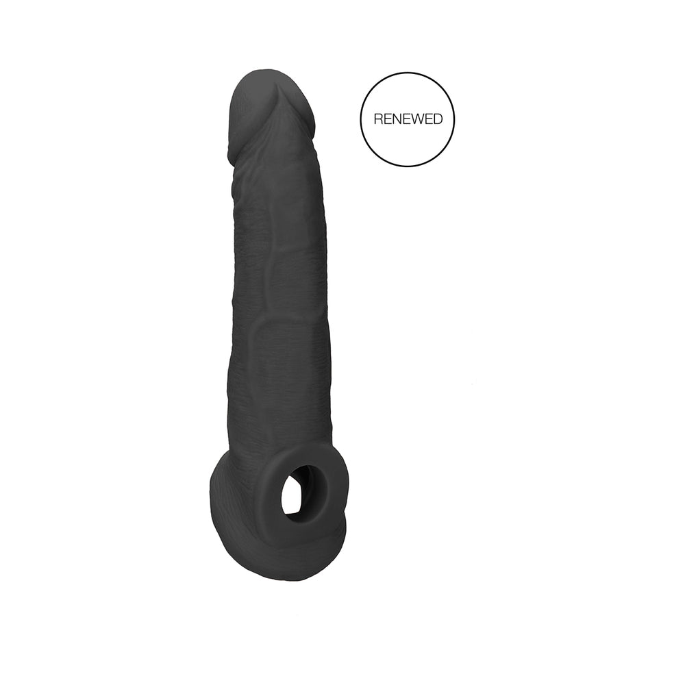 RealRock Realistic 9 inches Penis Sleeve Extender Sling Black