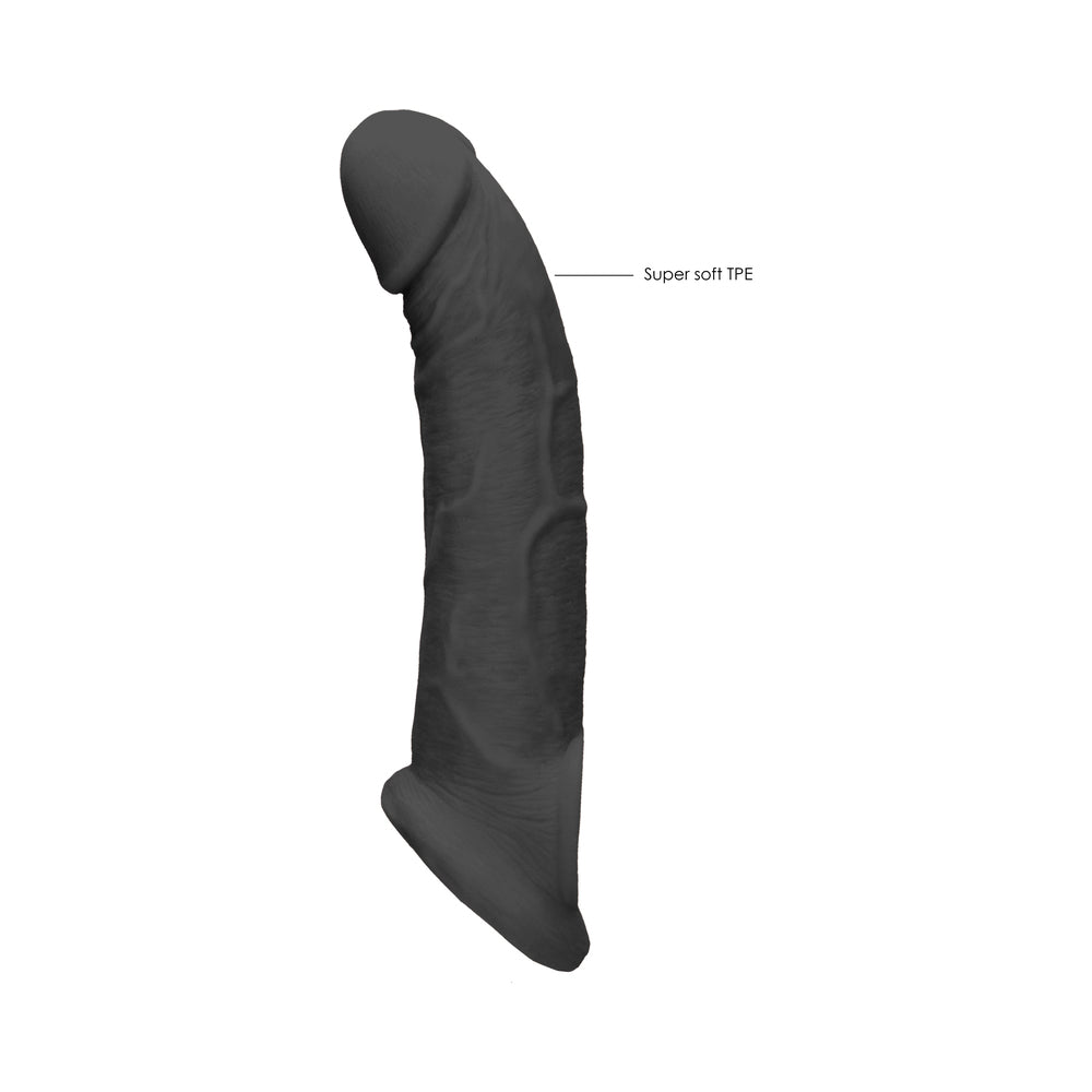 RealRock Realistic 9 inches Penis Sleeve Extender Sling Black