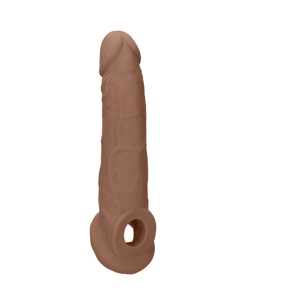 RealRock Realistic 9 inches Penis Sleeve Extender Sling Tan