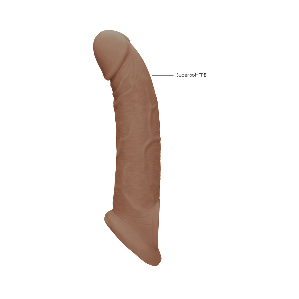 RealRock Realistic 9 inches Penis Sleeve Extender Sling Tan